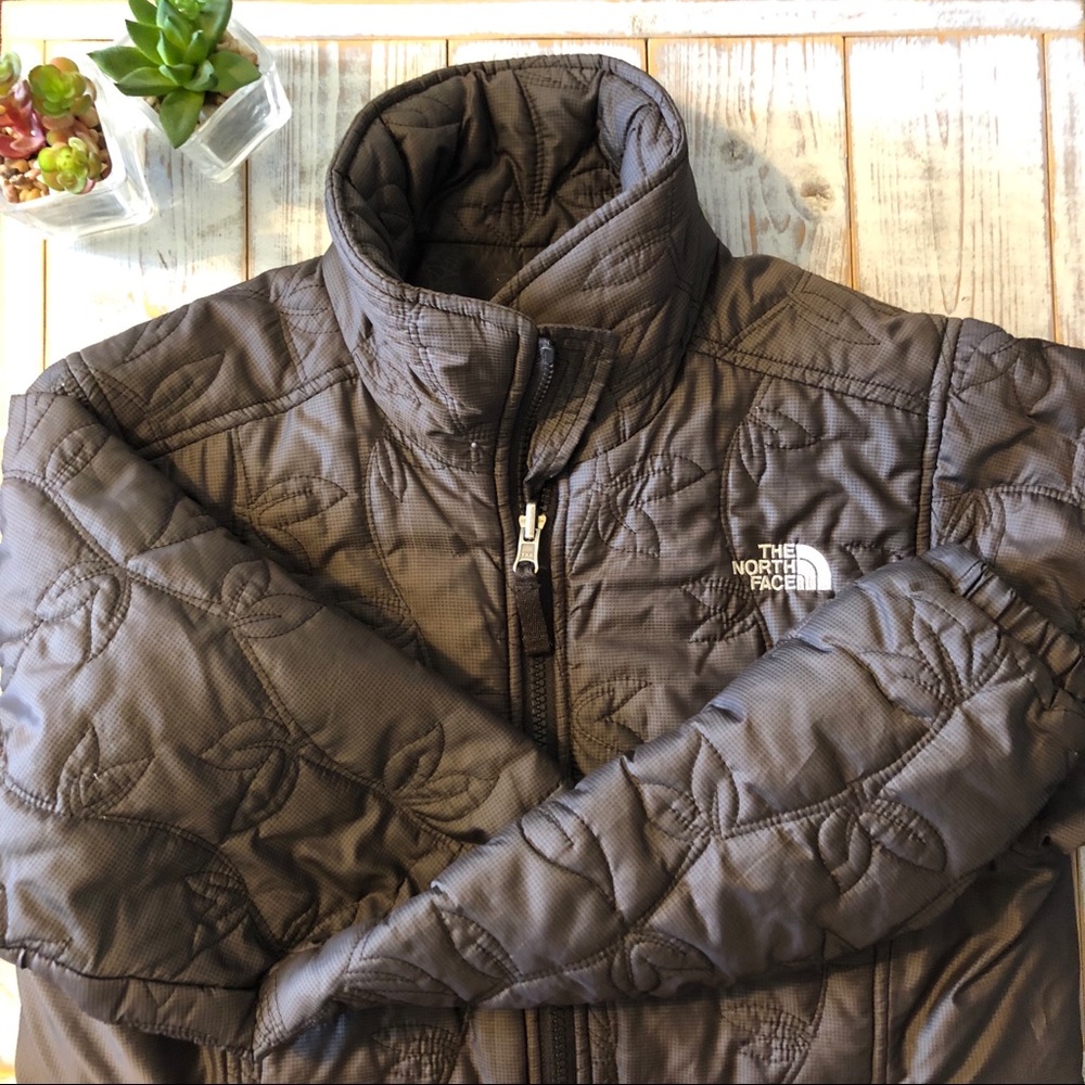 The North Face vine pattern puffer jacket